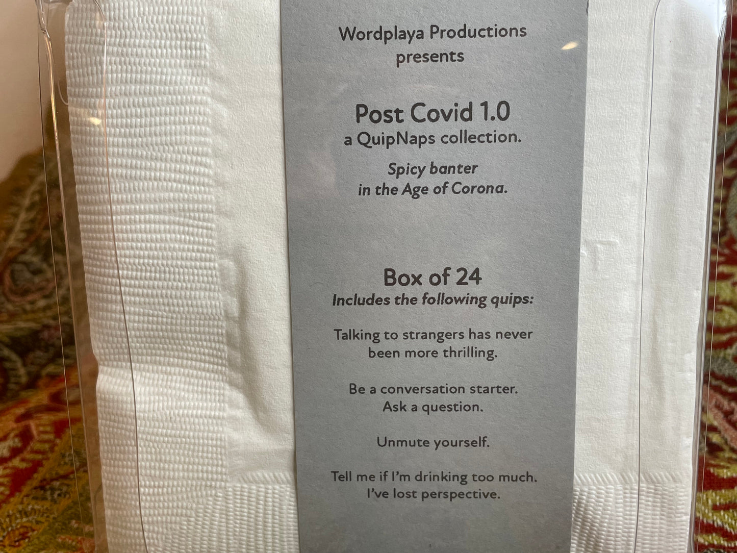 'Post-Covid 1.0'—snarky commentary in the Age of Corona.