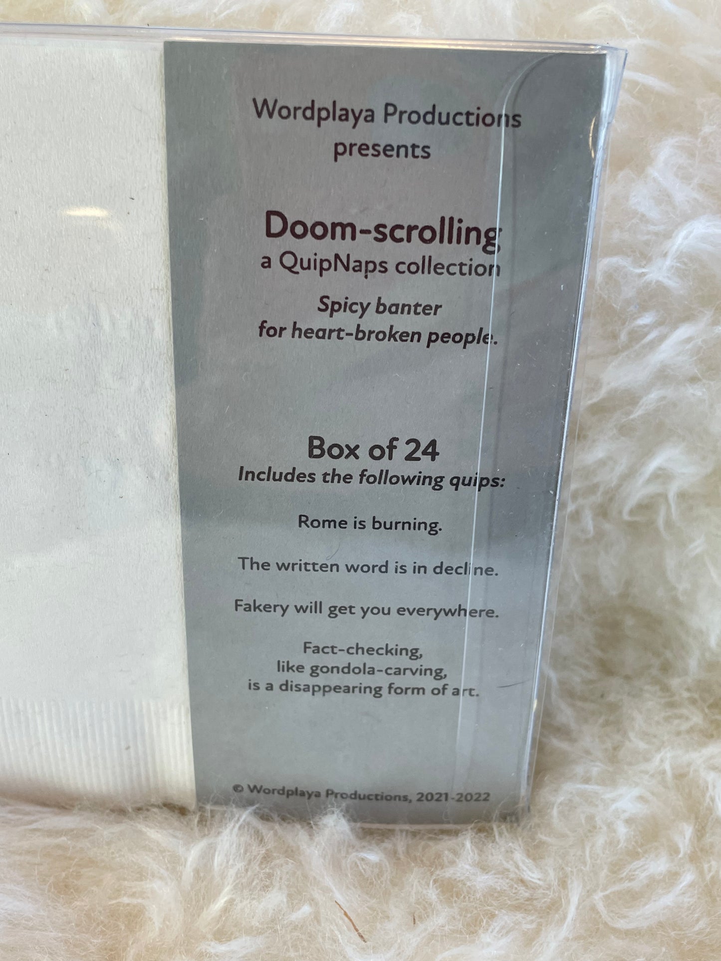 'Doom-scrolling'—bleak banter for heart-broken people.